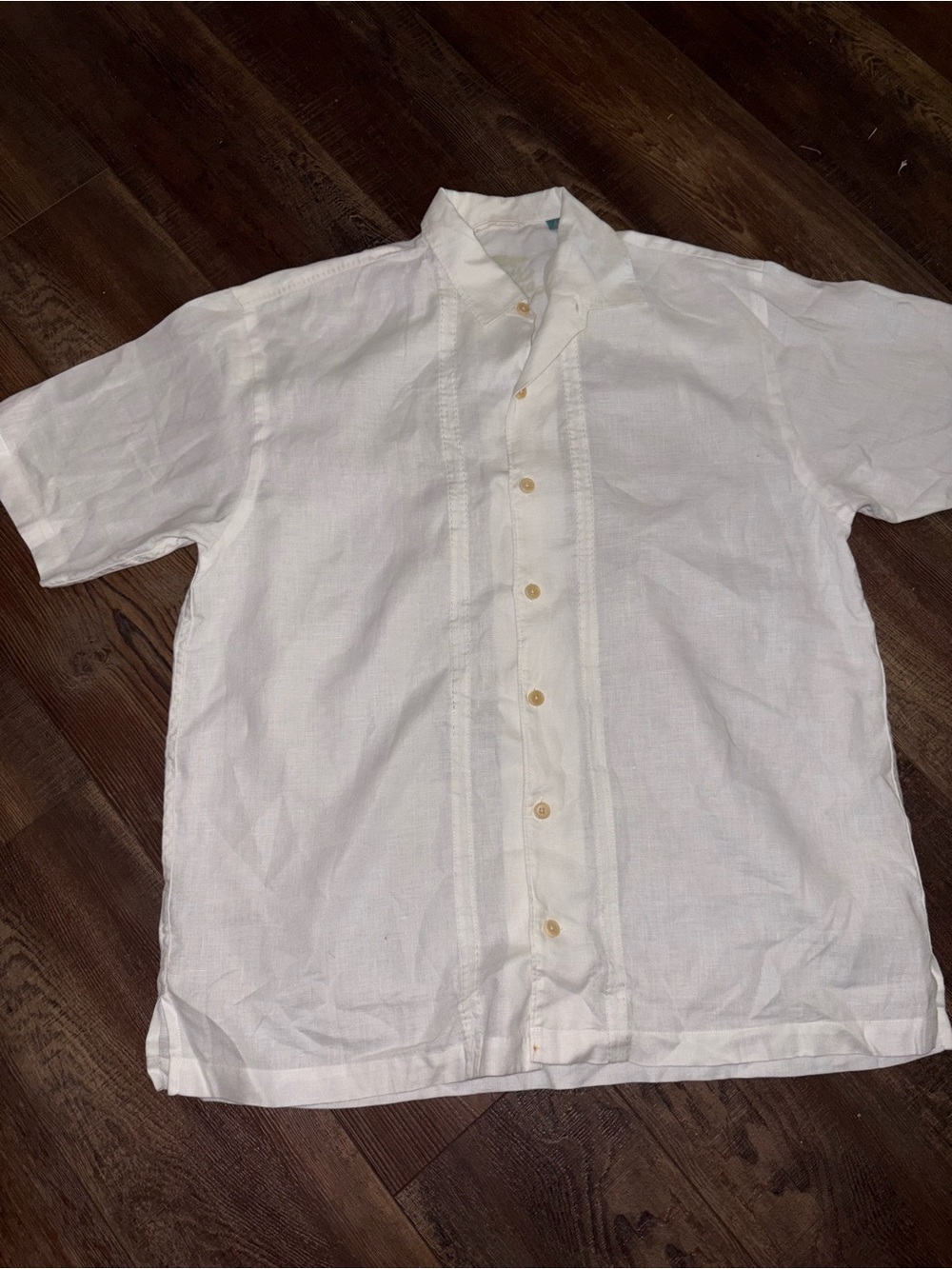 Tommy Bahama 100% Linen Camp Shirt featuring a classic Guayabera style